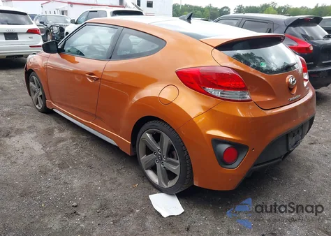 2013 Hyundai Veloster Turbo W/Black из США, поврежденный, VIN KMHTC6AE1DU111474